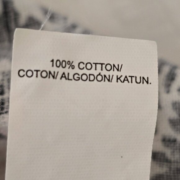 LUCKY BRAND TANK SLEEVELESS DRESS WHITE BLUE AND BLACK EMBROIDERED TRIM SIZE MED - Picture 2 of 7